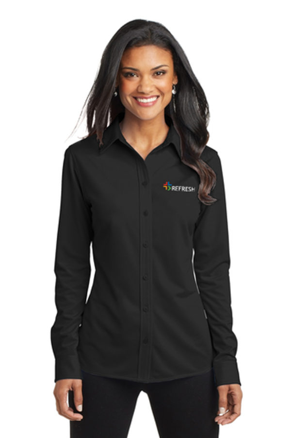Port Authority® Ladies Dimension Knit Dress Shirt - Image 2