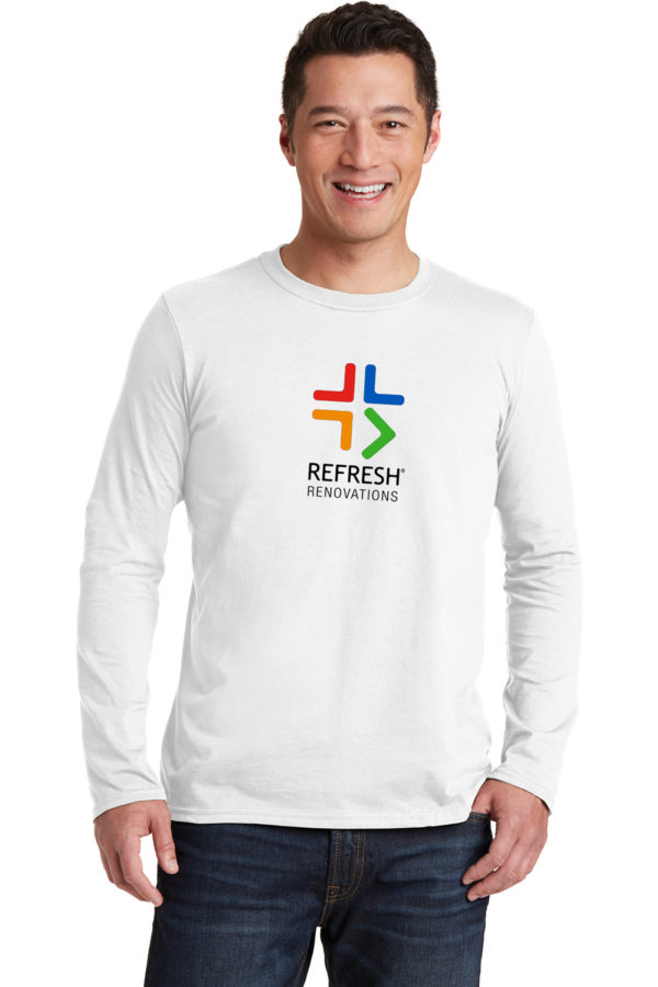 Gildan Softstyle® Long Sleeve T-Shirt with Full Chest Logo - Image 2